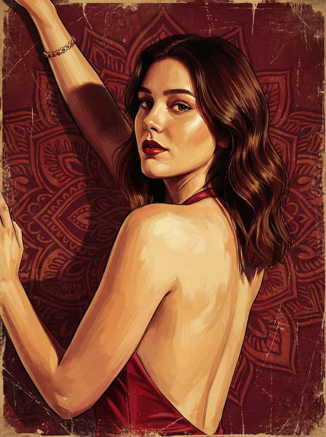Crimson Paint Illustration Portrait preview