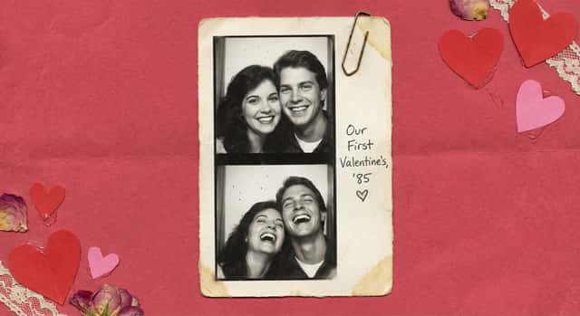 Vintage Valentine Photobooth Scrapbook preview
