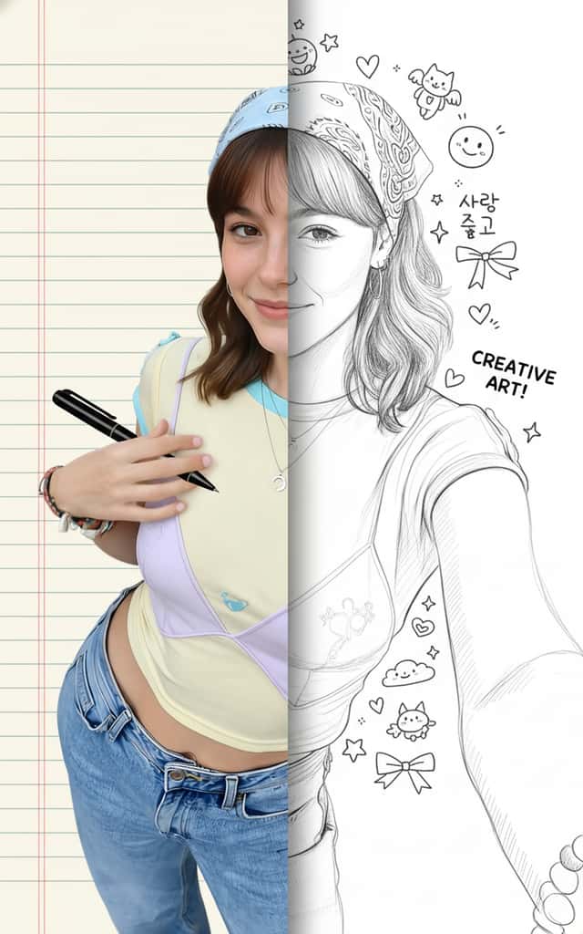 Half-n-Half Drawing preview