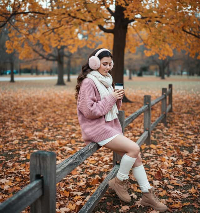 Cozy Fall Aesthetic Portrait  preview