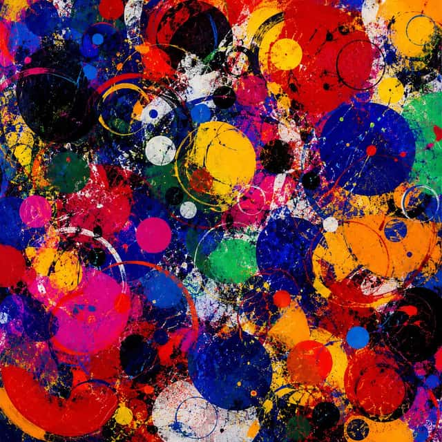 Vibrant Abstract Circle Splatter Art preview