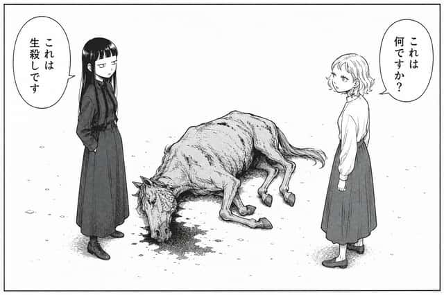 Bleak Manga Panel with Dead Horse preview