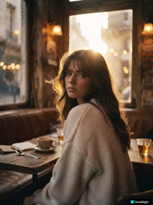 Golden Hour Cafe Cinematic Portrait preview