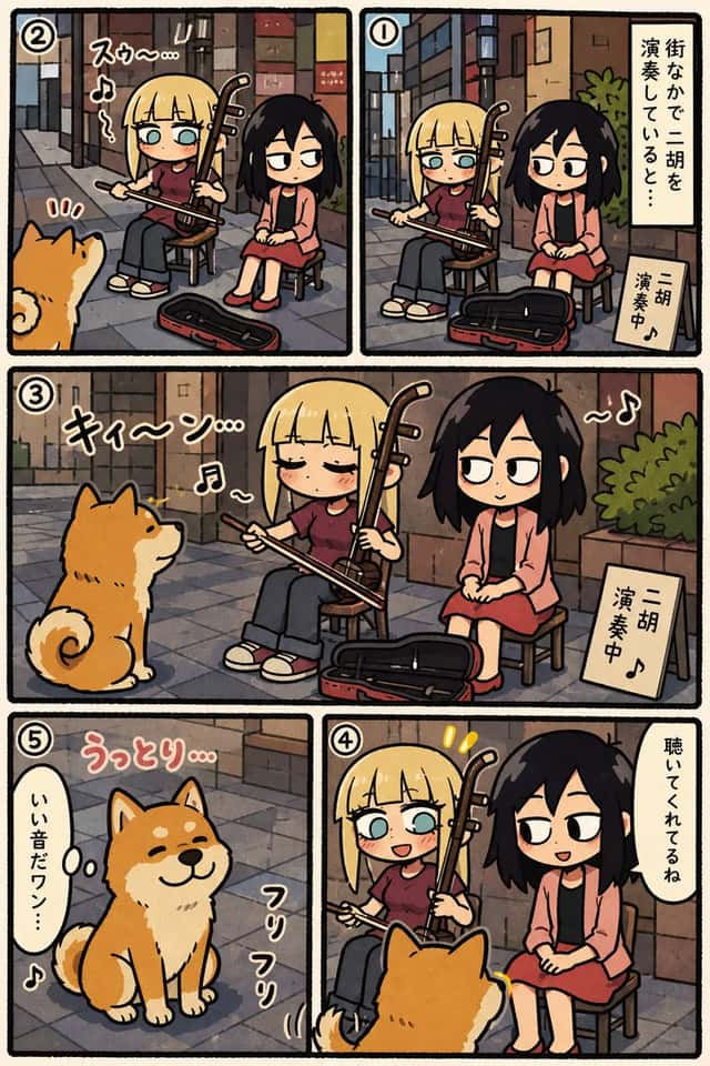 Chibi Erhu Street Performance Manga preview