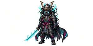 Neon Chibi Cyber Samurai Pixel Art preview