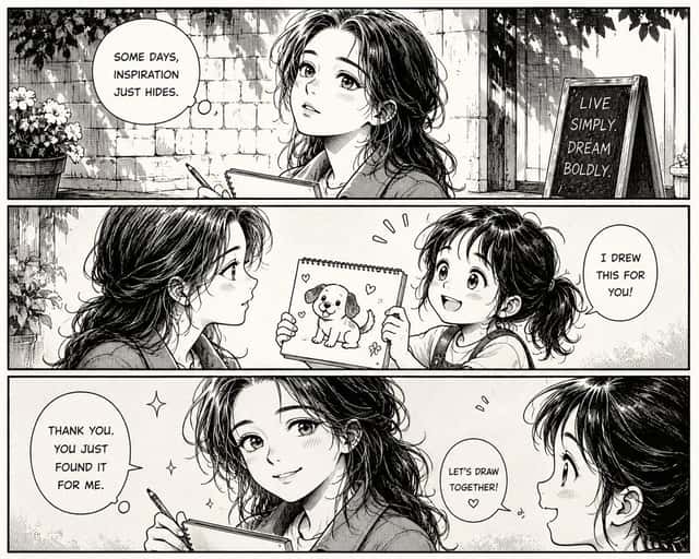 Retro Hand-Inked Manga Comic Transformation preview