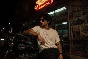 Vintage Motorcycle Urban Portrait preview