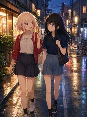 Rainy Evening Anime Friends preview