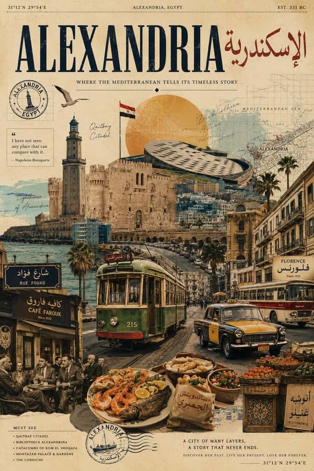 Vintage Alexandria Travel Poster preview