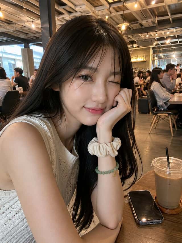 Candid Smartphone Café Portrait preview