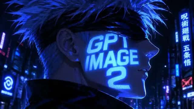 Cyberpunk Anime Portrait with Neon Face Text preview