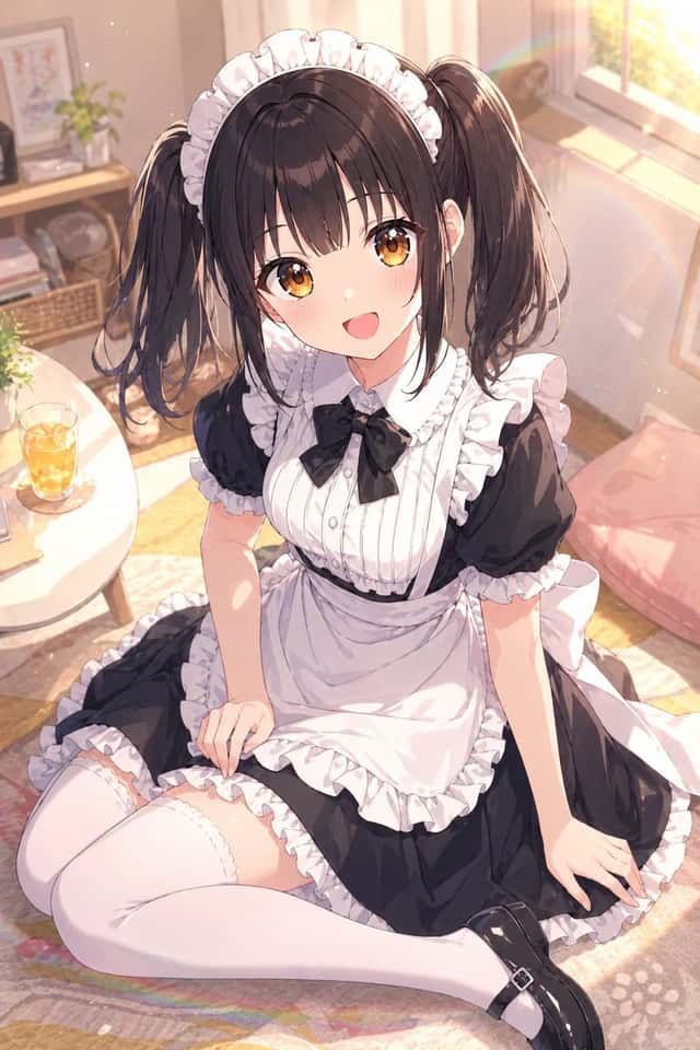 Sunlit Anime Maid Portrait preview