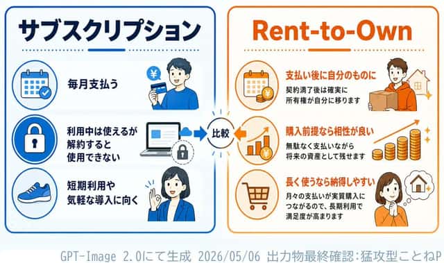 Subscription vs Rent-to-Own Infographic preview