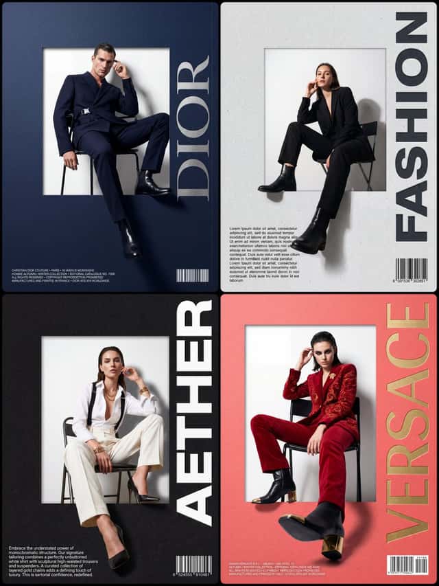 Fashion editorial pop-out poster preview