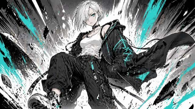 Cyber Streetwear Manga Splash Art preview