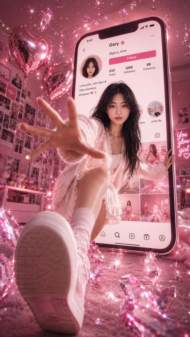 Surreal Pink Social Media Poster preview