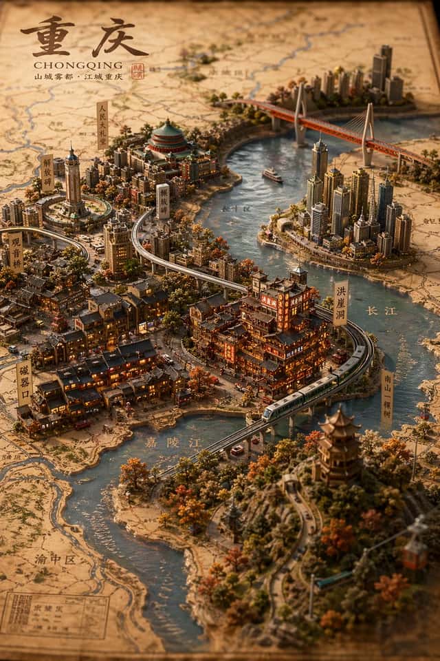 Miniature 3D City Diorama Map preview
