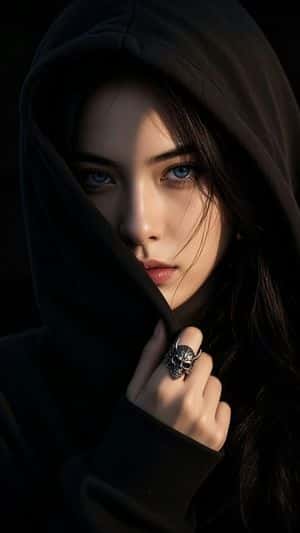 Shadowed Hooded Portrait preview