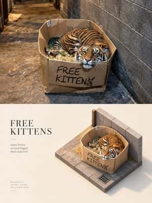 Isometric 3D Architectural Diorama Poster preview