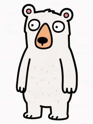 Naive Cartoon Bear Character preview