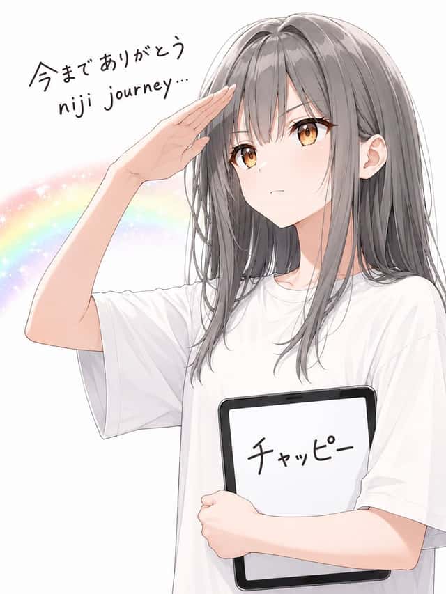 Anime Farewell Girl With Tablet preview
