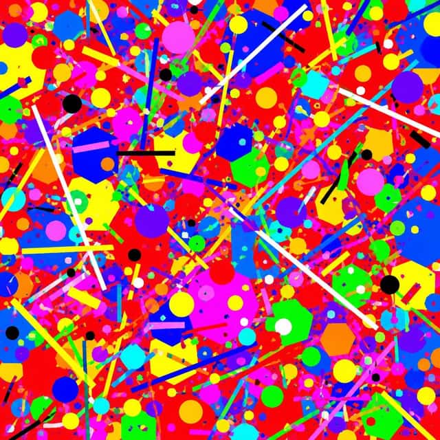 Neon Geometric Confetti Abstract preview