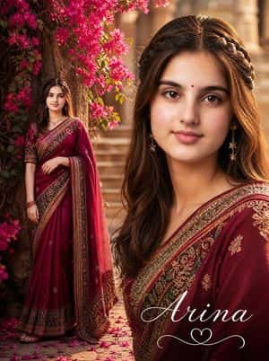 Romantic Saree Portrait Poster preview