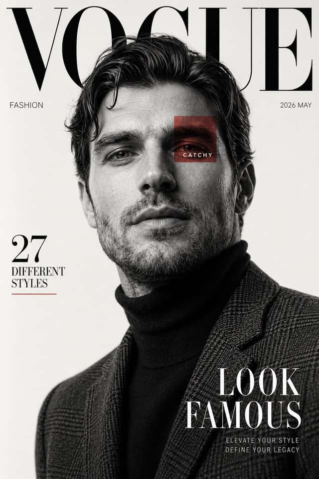 Black and White Fashion Magazine Cover preview