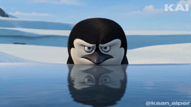 Animated Penguin Winter Slide Prompt preview