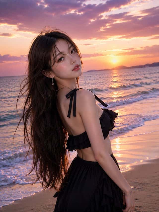 Beach Sunset Fashion Portrait preview