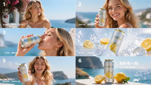 Lemon Drink Ad Storyboard preview
