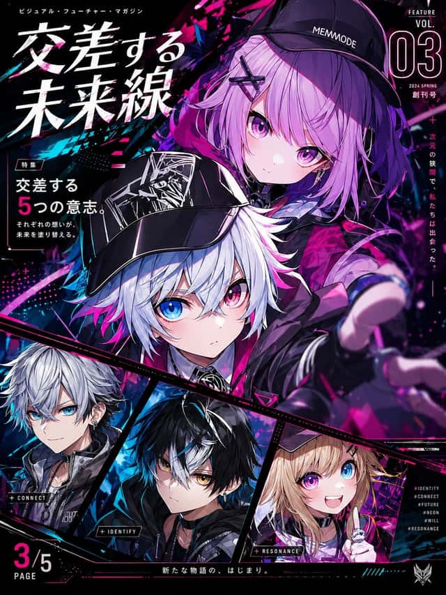 Cyberpunk Anime Magazine Cover preview