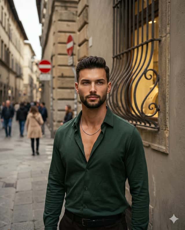 Male Fashion Portrait in European Street preview