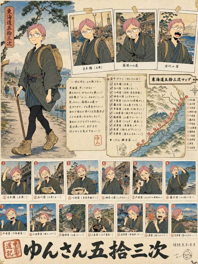 Tokaido Anime Travel Poster preview