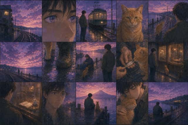 Haruki Murakami Style Comic Prompt preview