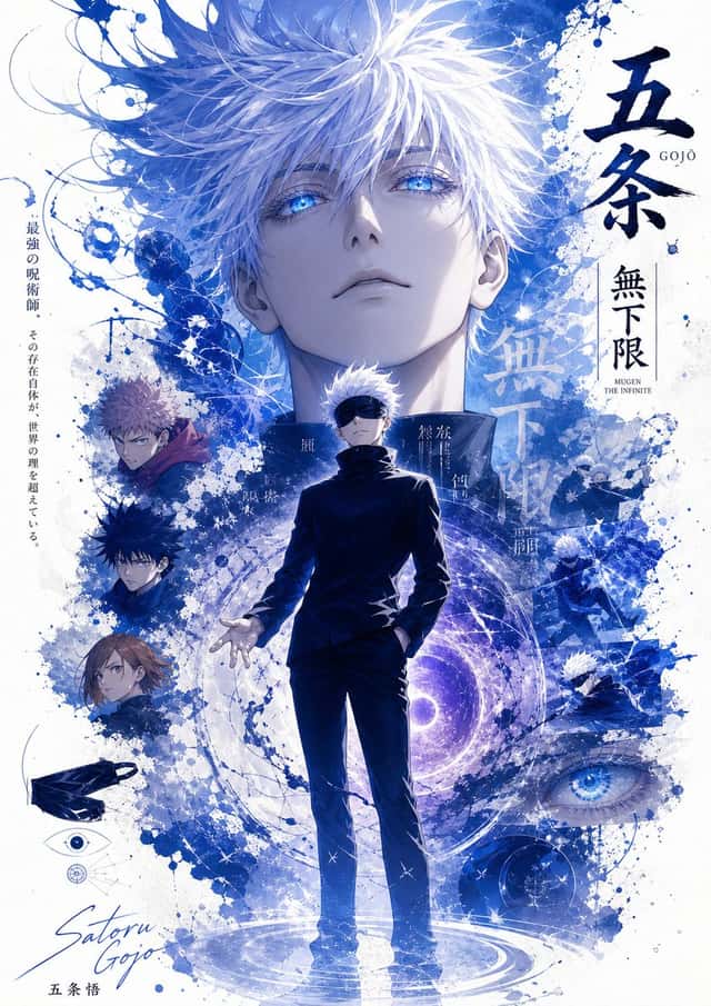 Blue Sorcerer Anime Poster Collage preview