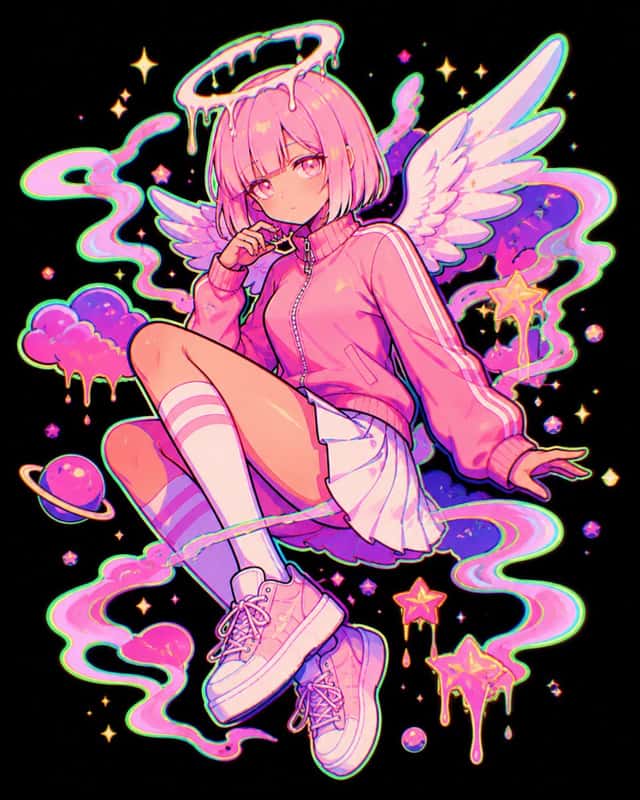 Pastel Neon Angel Girl preview