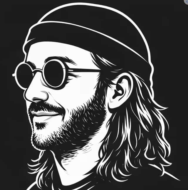 Black White Vector Musician Avatar preview