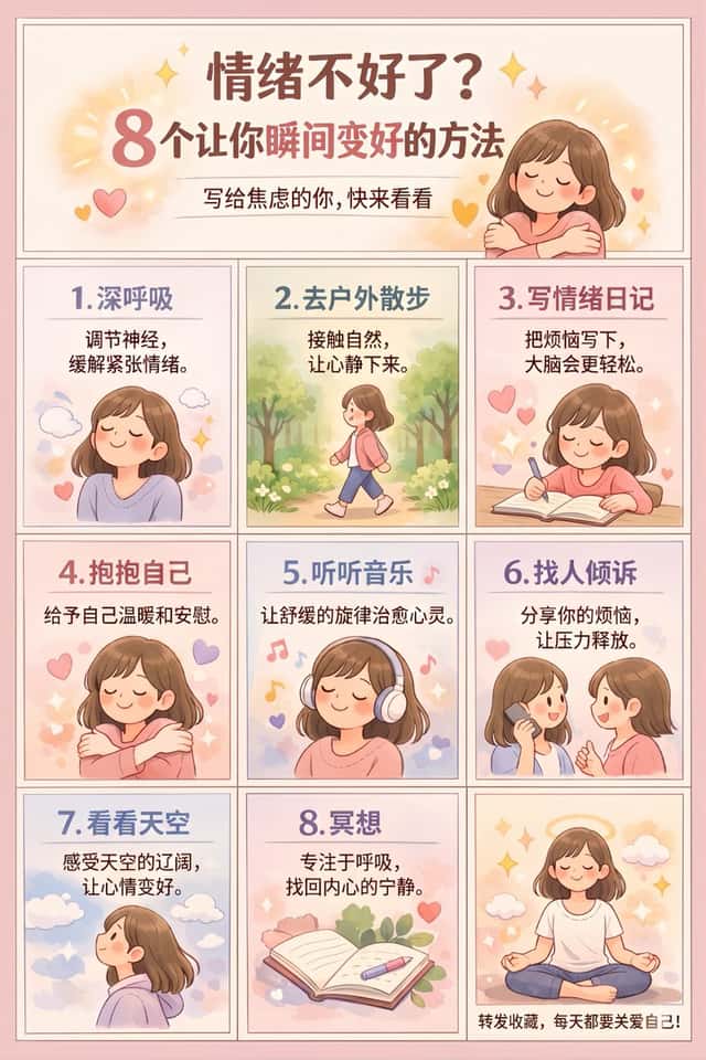 9-Panel Self-Care Infographic Grid preview
