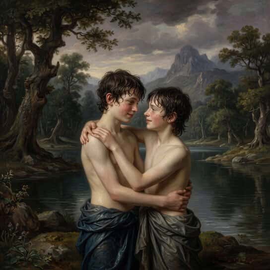 Rococo Painting of Teen Boys preview