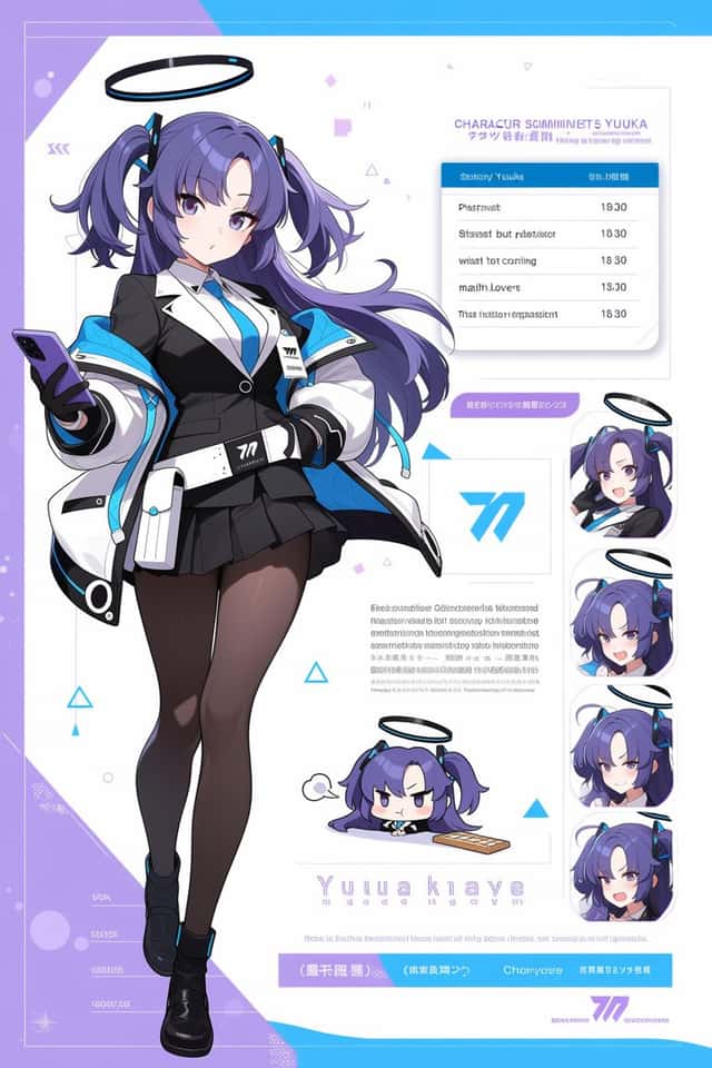 Anime Sci-Fi Character Sheet preview