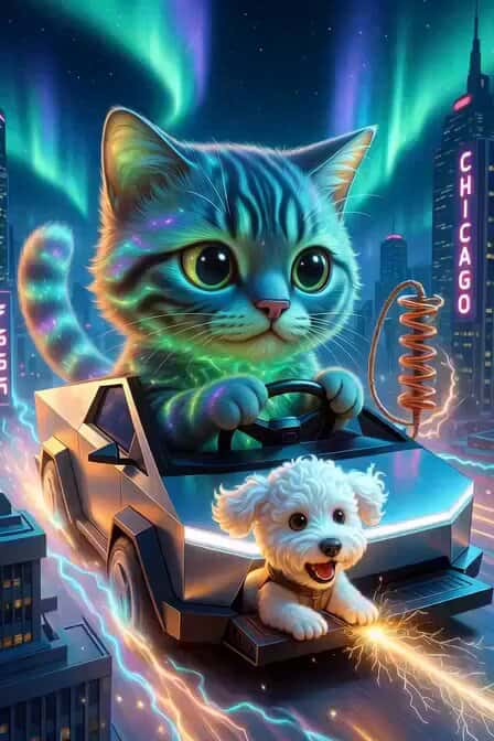 Chibi Cosmic Wildcat Cybertruck preview