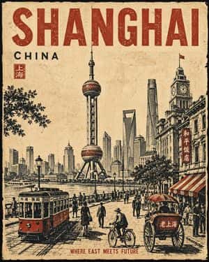 Vintage Travel Poster Series Generator preview