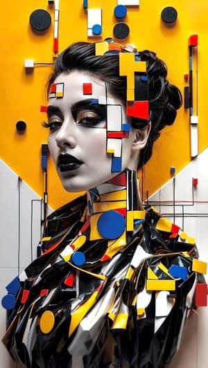 Avant-Garde Bauhaus Fashion Portrait preview