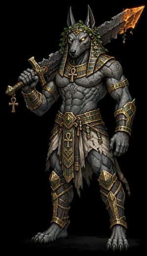 Anubis Dark Fantasy Pixel Warrior preview