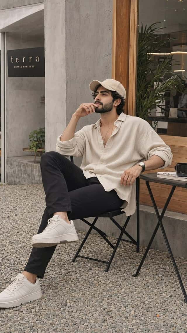 Minimalist Streetwear Cafe Portrait preview