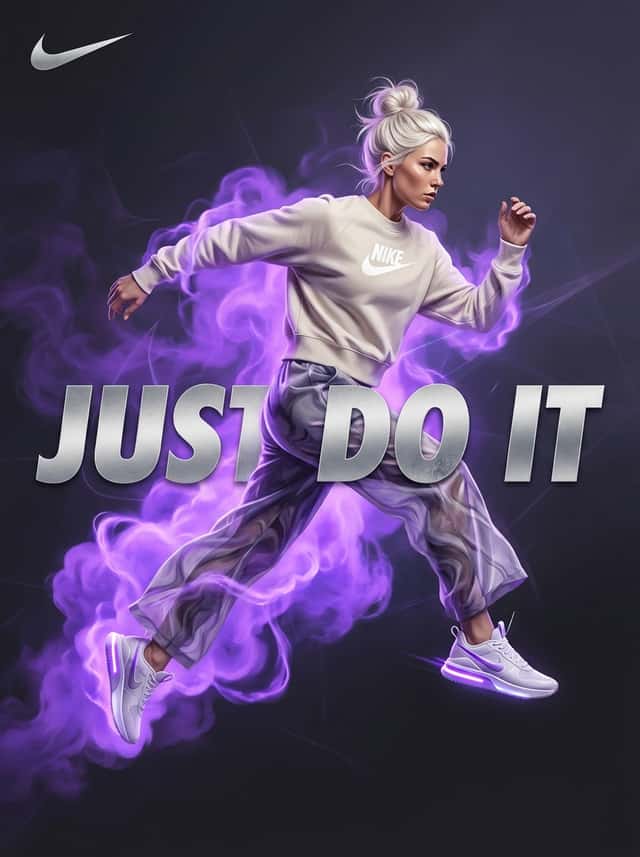 Surreal Violet Sports Ad Poster preview