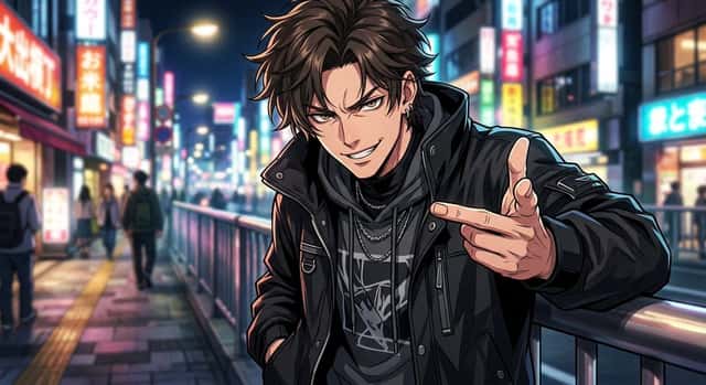 Neon Anime Streetwear Portrait preview