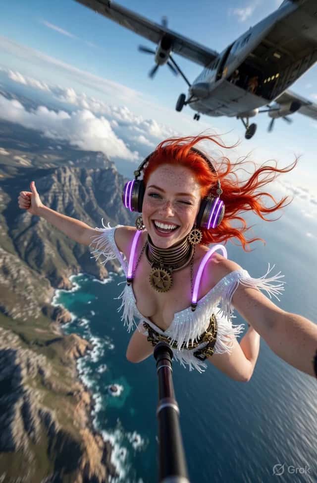 Coastal Landscape Skydiver Video preview