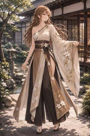 Elegant Kimono Garden Anime Woman preview